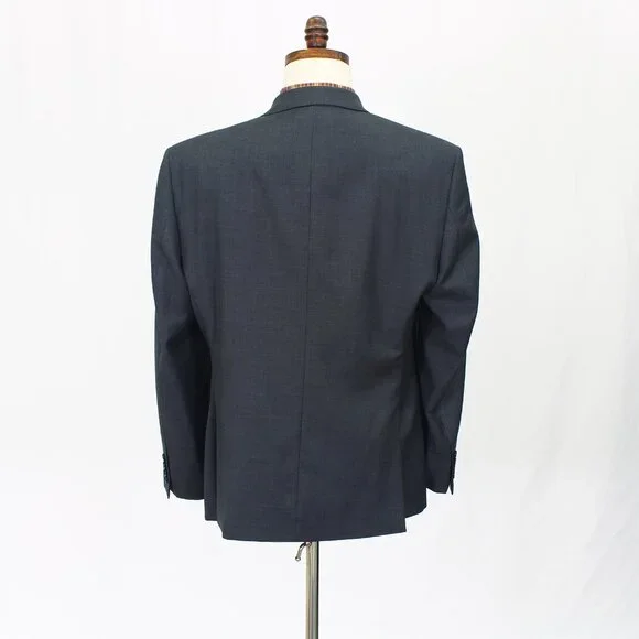 Ralph Lauren 42S Gray Blazer Sport Coat Jacket 2-Button Solid Y136